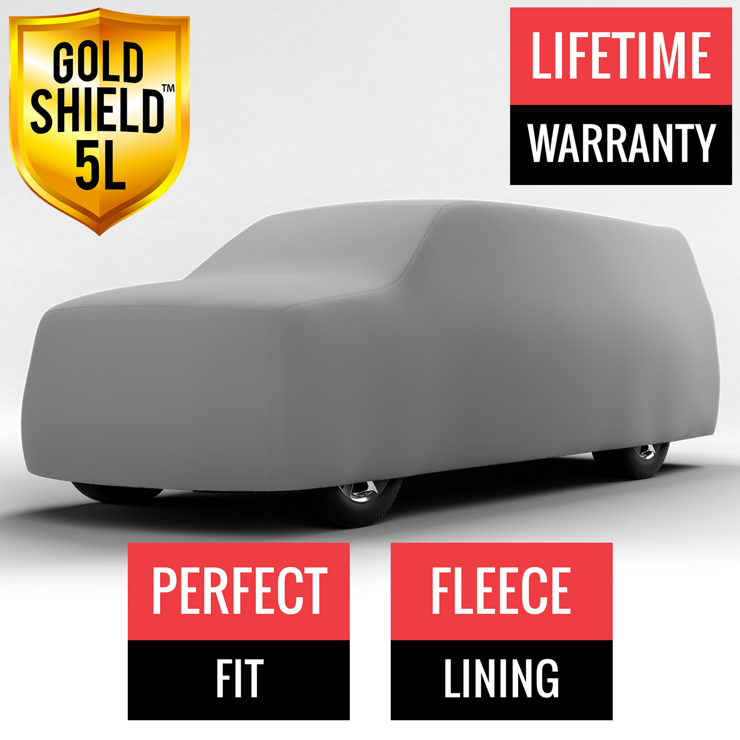 Gold Shield 5L - Car Cover for GMC Pickup 1967 Extended Cab Pickup 8.0 Feet Bed with Camper Shell