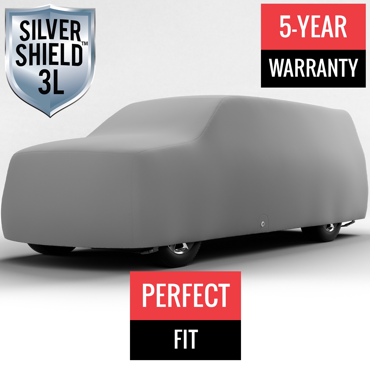 Silver Shield 3L - Car Cover for Ford F-150 2023 SuperCrew Pickup 5.5 Feet Bed with Camper Shell