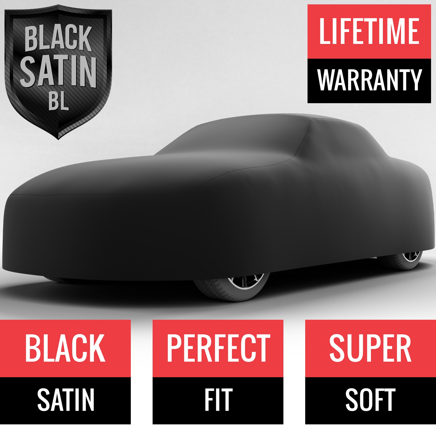 Black Satin BL - Black Car Cover for Austin Healey Sprite 1968 Roadster 2-Door